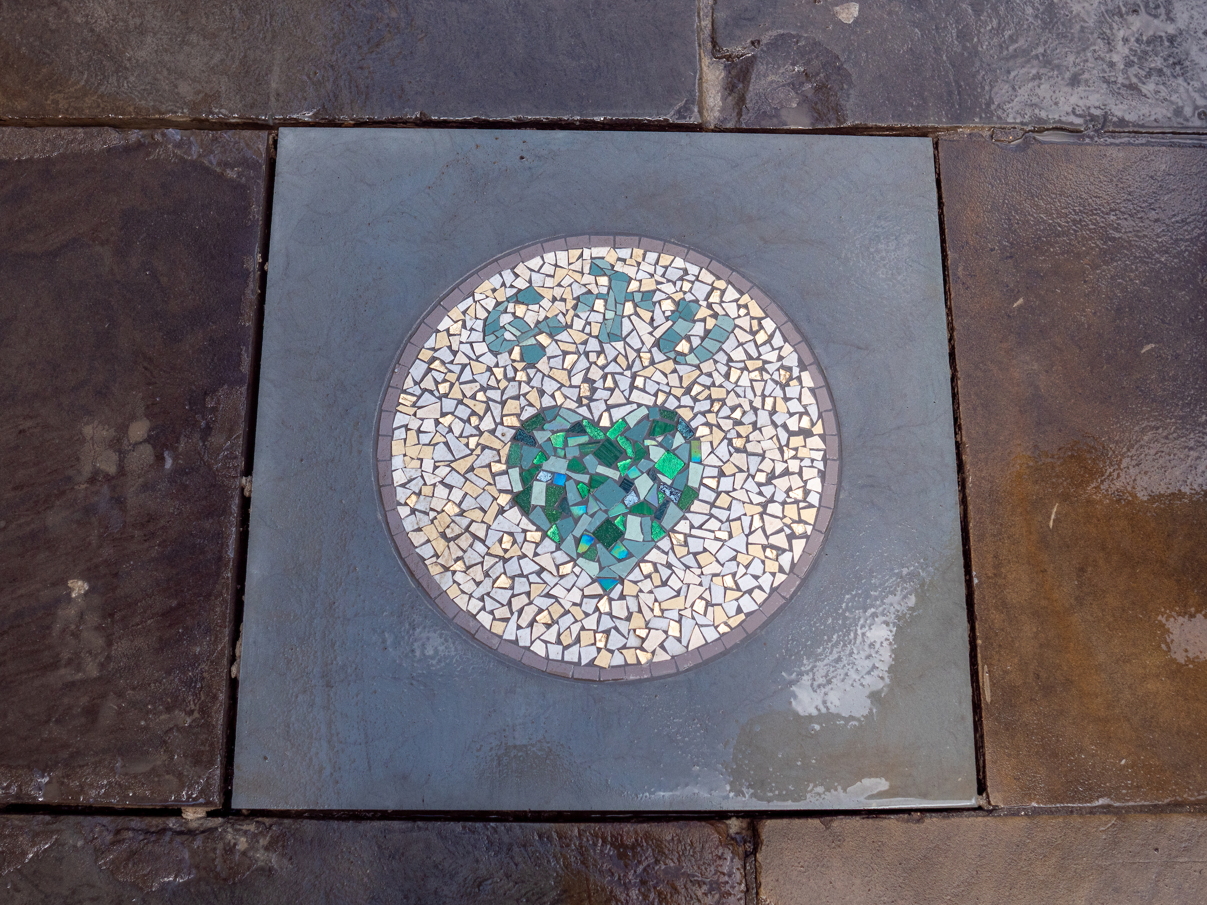 Walking as One, installation on the streets of North Kensington, London, as part of the Grenfell Memorial Community Mosaic. Photo by ACAVA Shoots (Andreia Sofia)