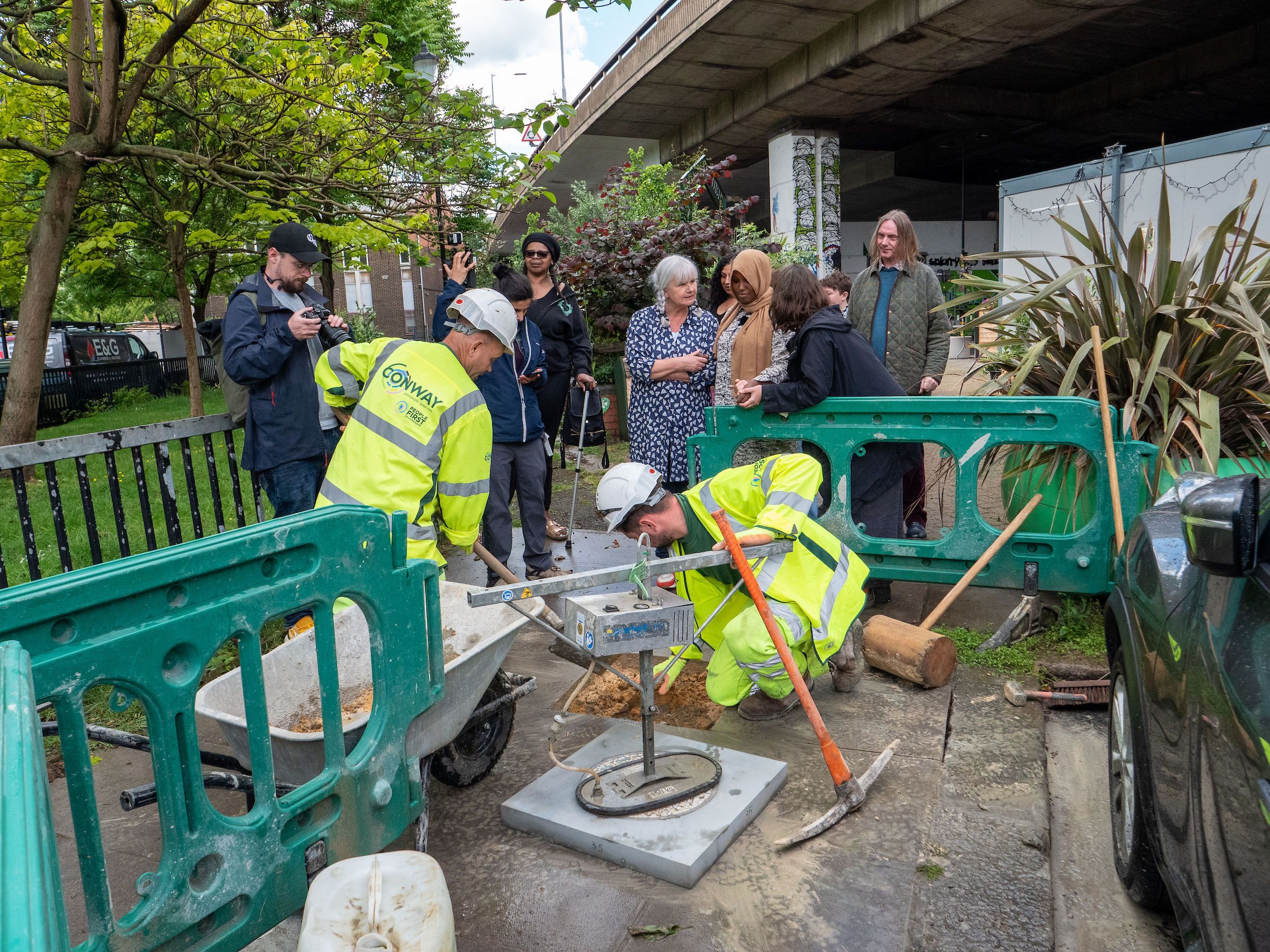 Walking as One, installation on the streets of North Kensington, London, as part of the Grenfell Memorial Community Mosaic. Photo by ACAVA Shoots (Andreia Sofia)