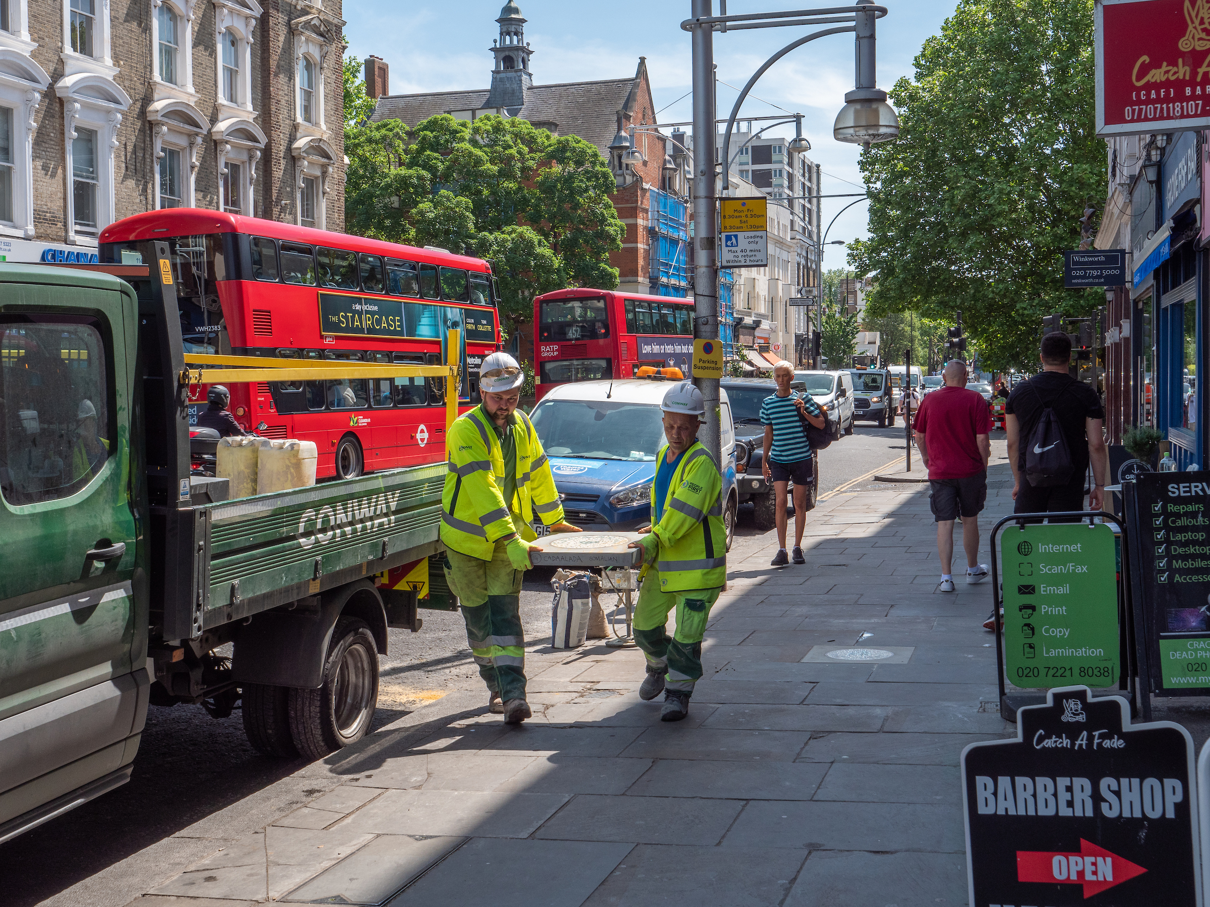 Walking as One, installation on the streets of North Kensington, London, as part of the Grenfell Memorial Community Mosaic. Photo by ACAVA Shoots (Andreia Sofia)