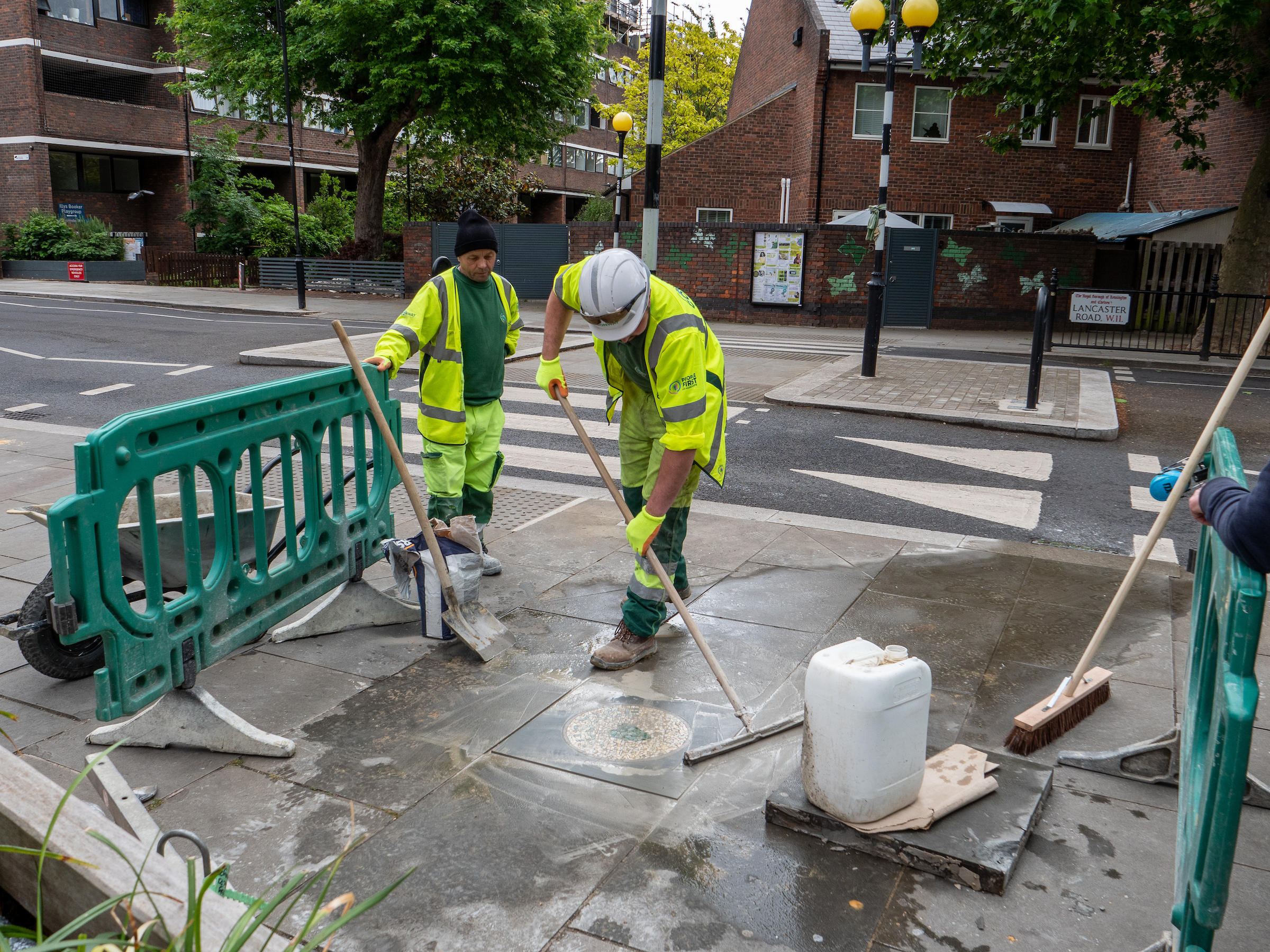 Walking as One, installation on the streets of North Kensington, London, as part of the Grenfell Memorial Community Mosaic. Photo by ACAVA Shoots (Andreia Sofia)