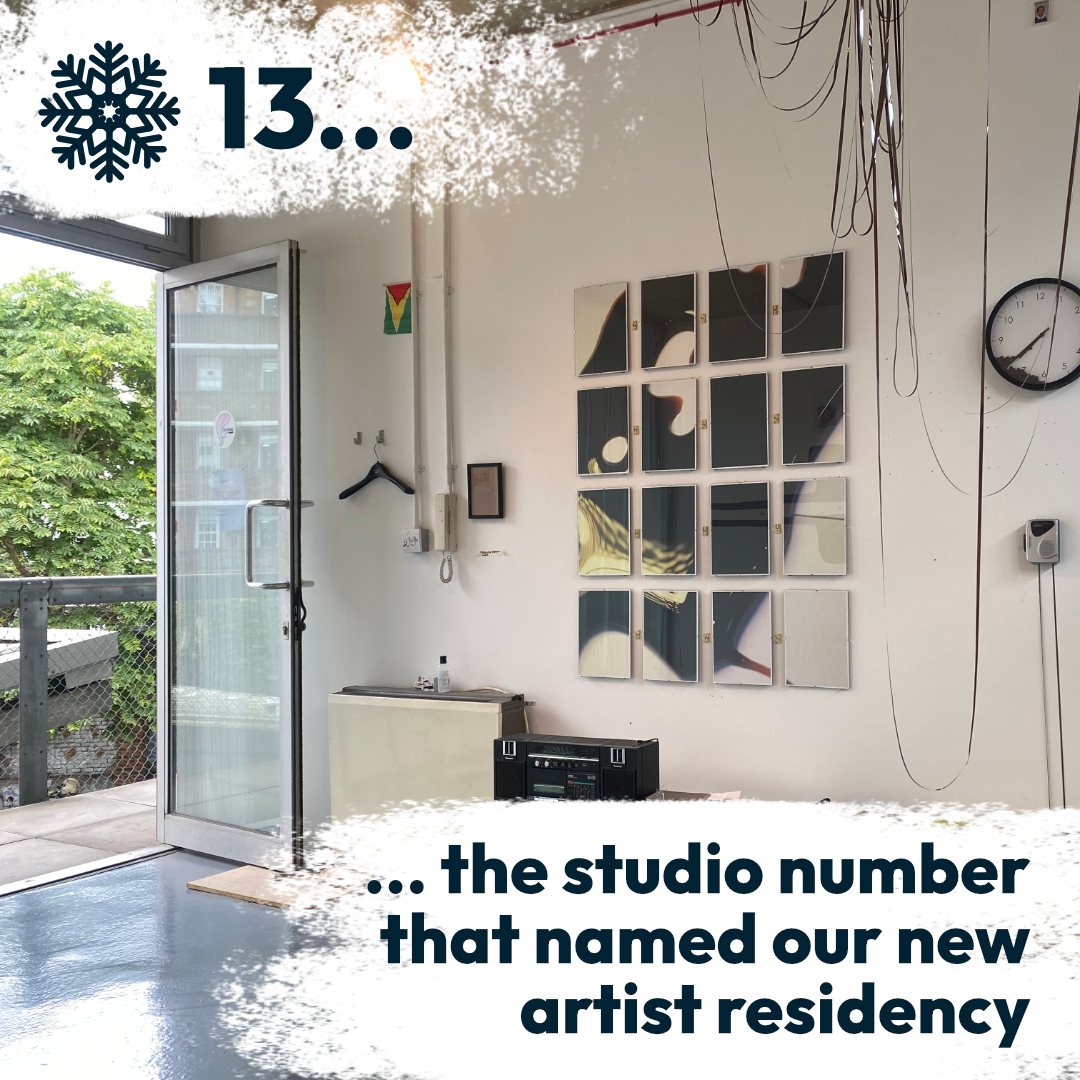 Studio 13 at Blechynden Street Studios, a bright and spacious clean space with artwork hanging on the wall