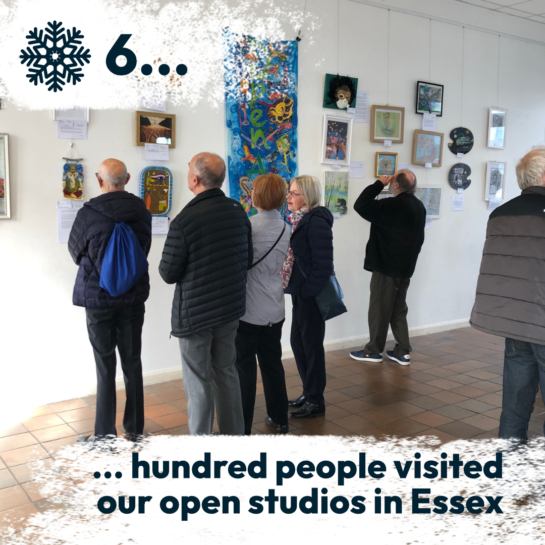Visitors to our open studios in Hadleigh Old Fire Station Studios and Ardleigh Studios looking at the work on display.